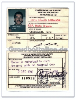 Dokumente der Zeitgeschichte 6941st Guardbattalion - ID Card Gd.Bn._1